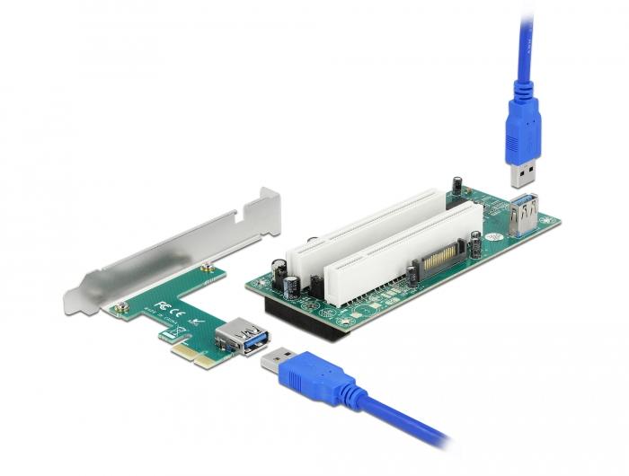 Delock PCIe x1 auf 2x PCI 60cm - Delock