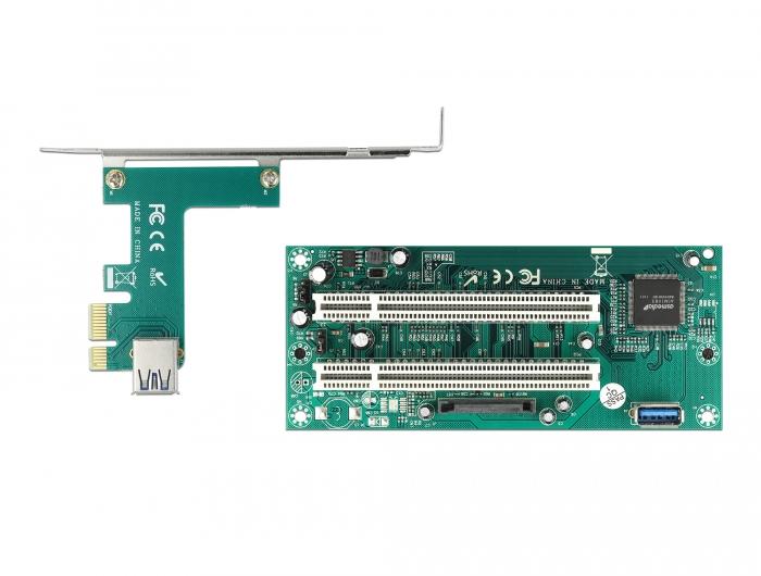 Delock PCIe x1 auf 2x PCI 60cm - Delock