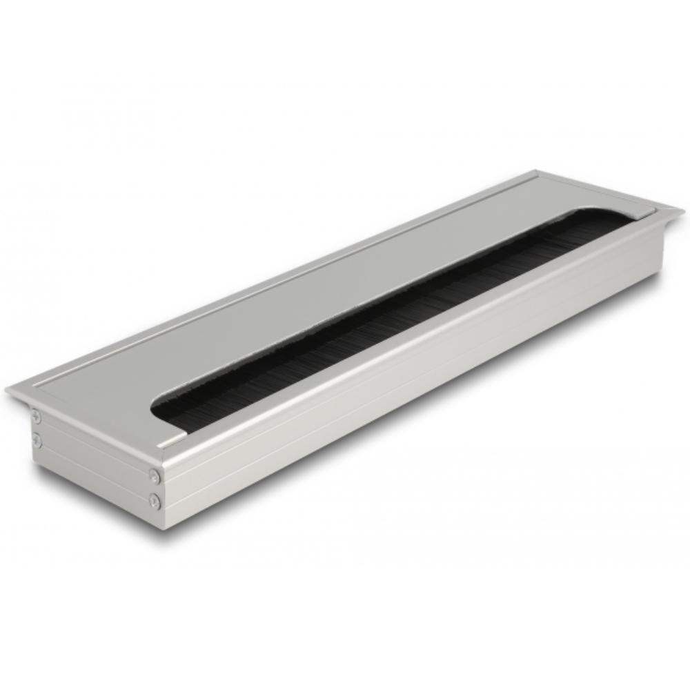 Tisch-Einbau-Kabeldurchführung mit Bürste und Deckel