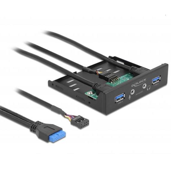 Delock: 2x USB Type-A + HD-Audio.