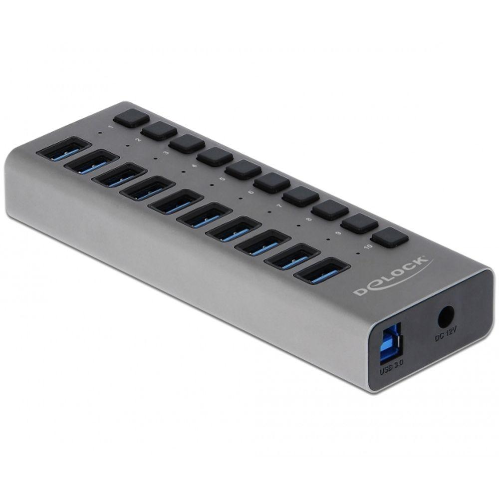 USB A Hub - 10 Ports - Delock