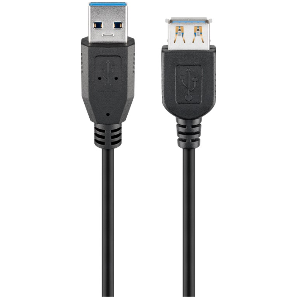 USB 3.0 SuperSpeed Verlängerungskabel, schwarz