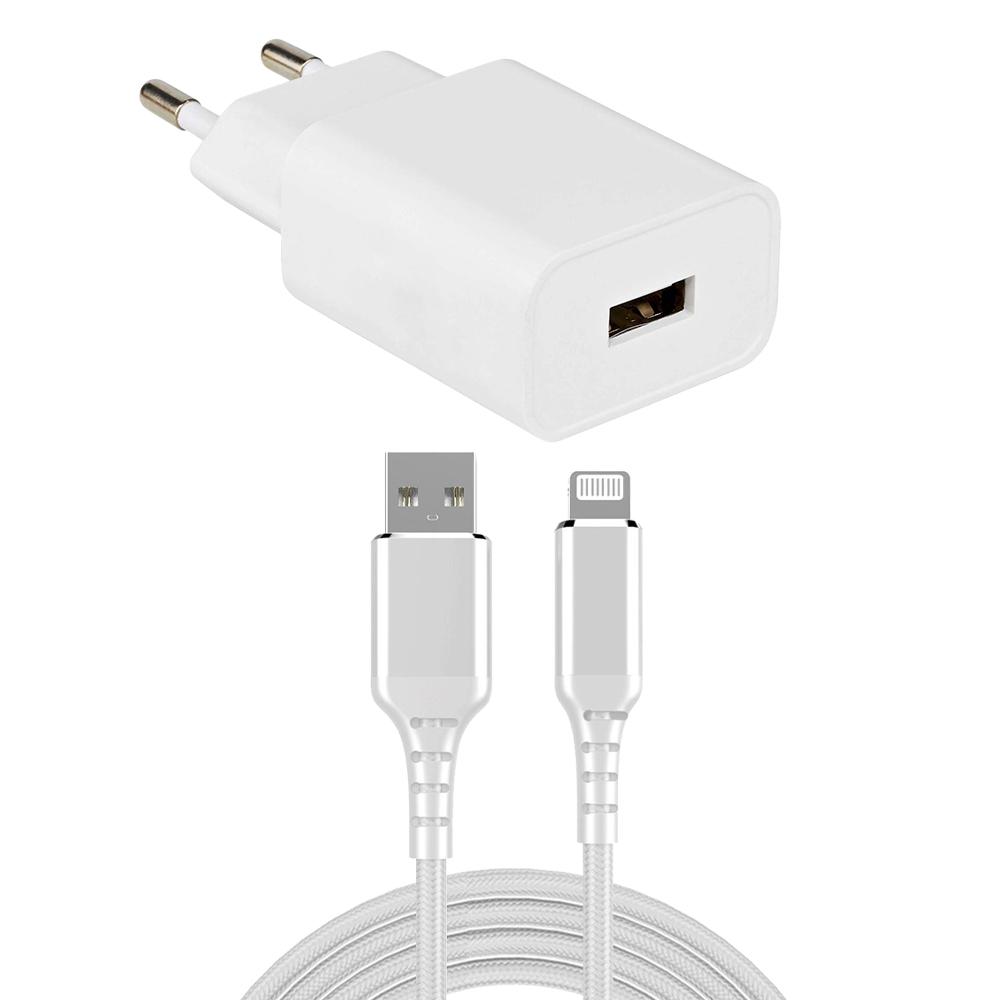 IPhone SE 2020 - USB-Ladegerät + Lightning-Kabel - Allteq