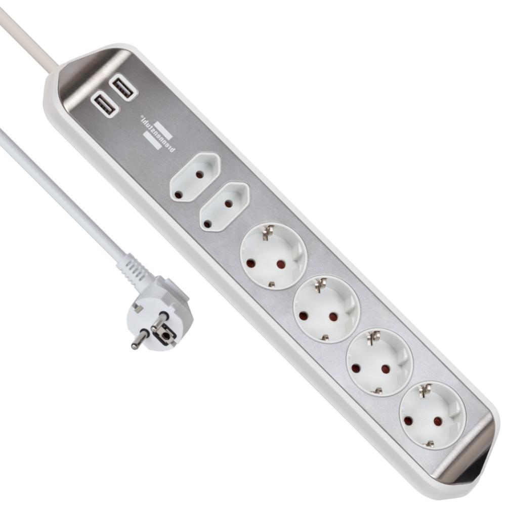 Brennenstuhl estilo Ecksteckdose 6-fach weiß - 1153590620 - Brennenstuhl