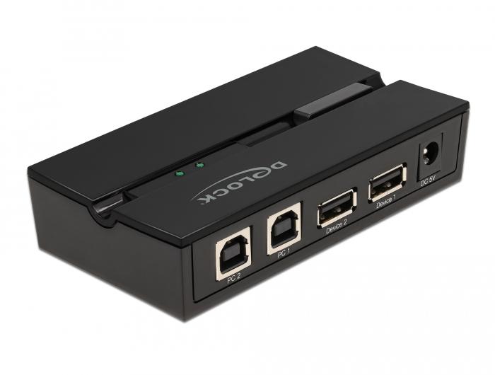 Delock USB 2.0 switch, 2x USB B naar A, 1.8m. - Delock