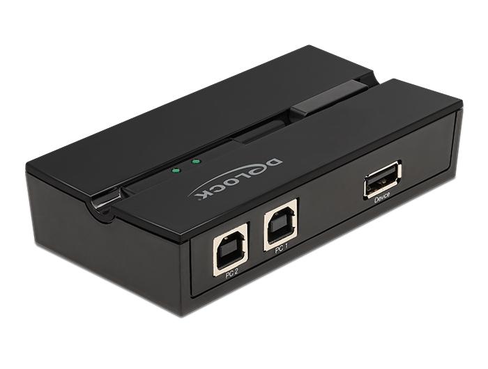 Delock USB 2.0 Switch für 2 PCs an 1 Gerät - Delock