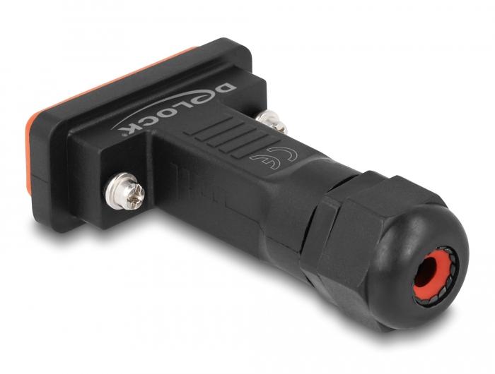 Delock D-Sub 15 Pin Buchse mit Gehäuse IP67 wasserfest - Delock