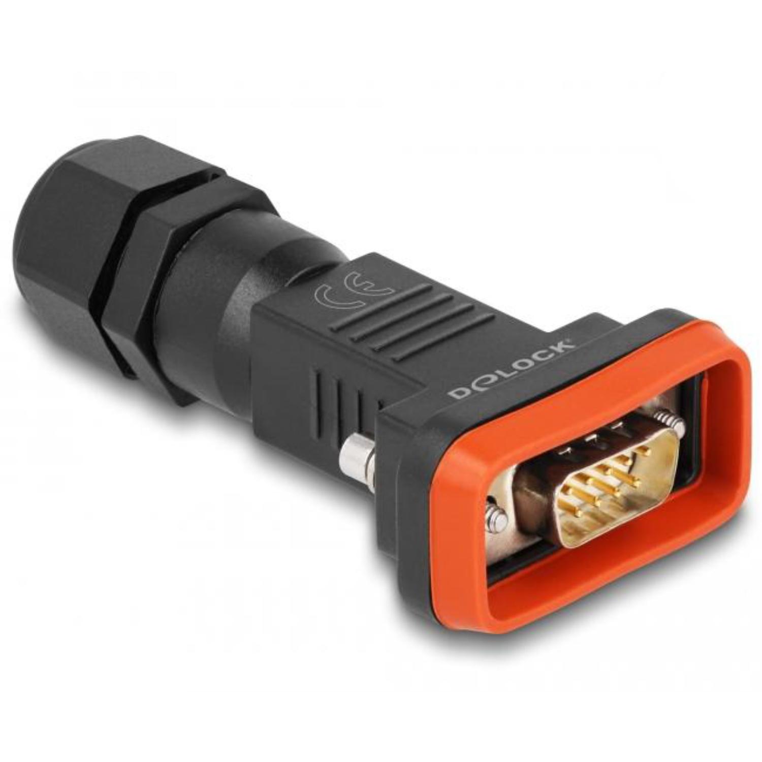 Delock D-Sub 9-poliger Stecker mit Gehäuse IP67 wasserdicht - Delock