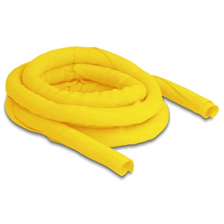 Delock Gewebeschlauch, selbstschließend, 2m x 16mm, gelb. - Delock