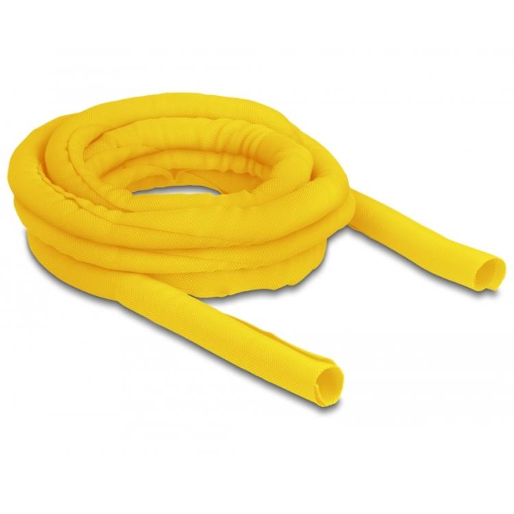 Delock Gewebeschlauch, selbstschließend, 5 m x 19 mm, gelb. - Delock