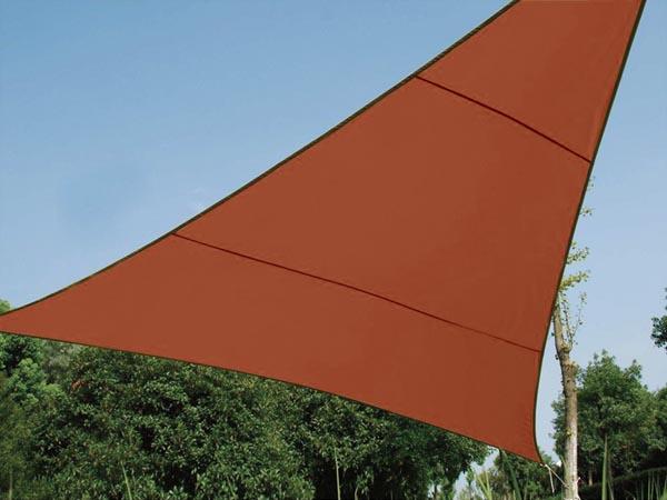 SONNENSEGEL - DREIECK - 5 x 5 x 5 m - FARBE: TERRAKOTTA - Perel