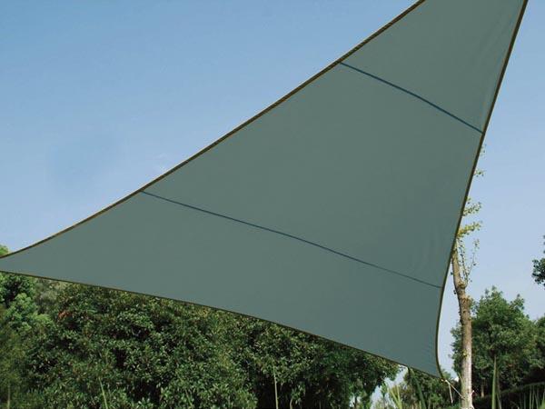 SONNENSEGEL - DREIECK - 5 x 5 x 5 m - FARBE: GRÜNGRAU - Perel