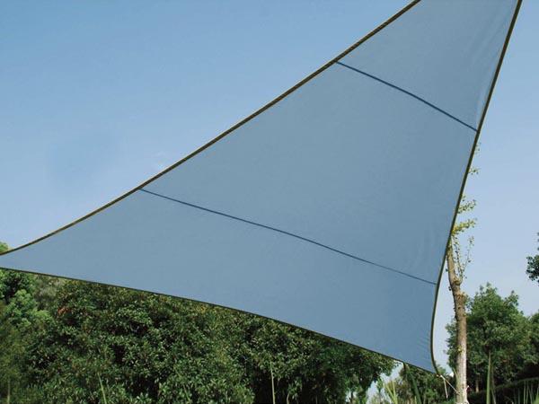 SONNENSEGEL - DREIECK - 5 x 5 x 5 m - FARBE: BLAUGRAU - Perel