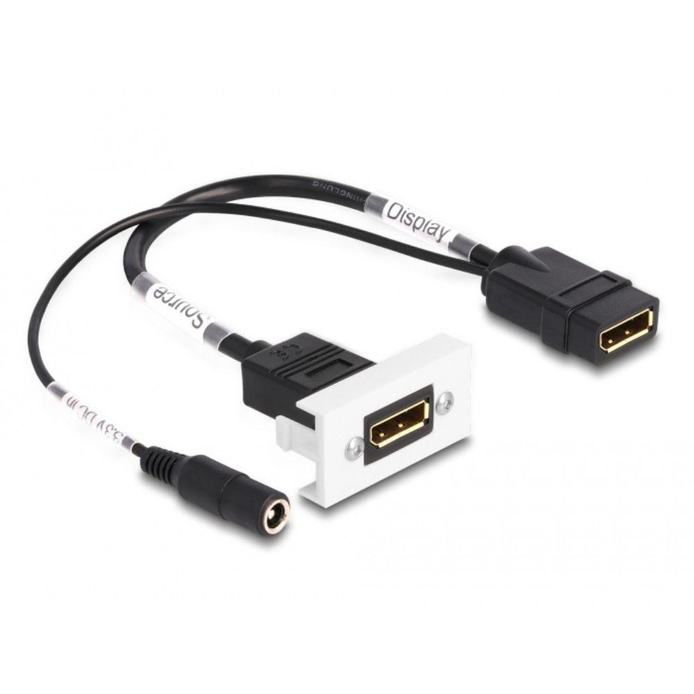 Delock Easy 45 DisplayPort 4K 60 Hz Modul mit DC Einspeisung 2,1 x 5,5 mm - Delock