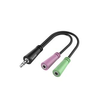 Audio-Adapter, 4-pol. 3,5-mm-Klinkenstecker - 2x 3-pol. 3,5-mm-Klinken-Headset