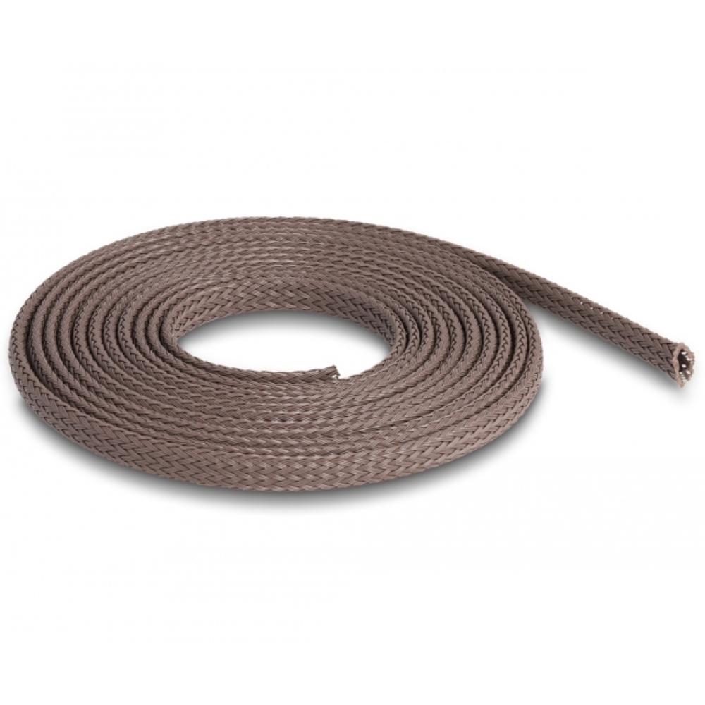 Delock Geflechtschlauch nagerfest dehnbar 2 m x 6 mm braun - Delock