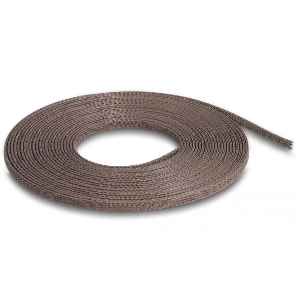 Delock geflochtener Schlauch, 5 m, 3 mm, knaagdierbestendig, braun. - Delock