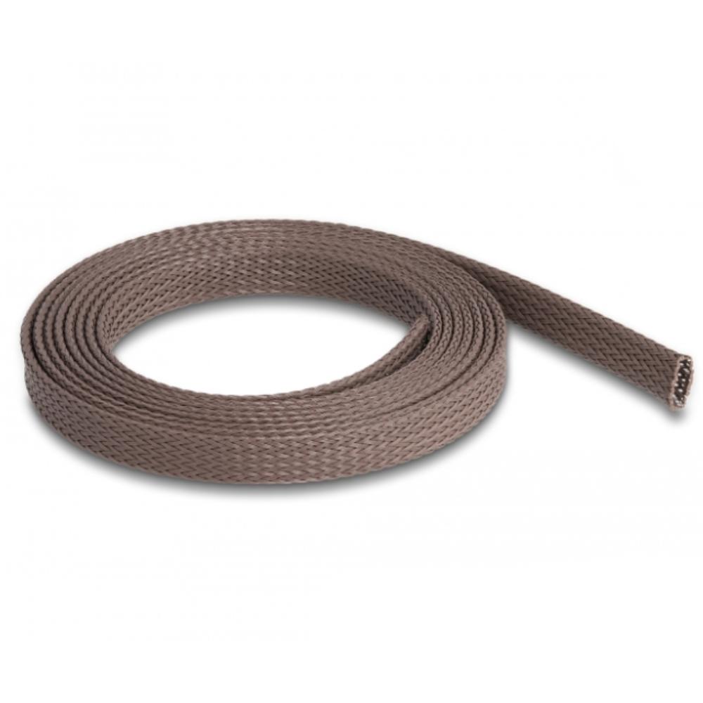 Delock Geflechtschlauch, 2 m x 12 mm, knaagdierbestendig, braun. - Delock