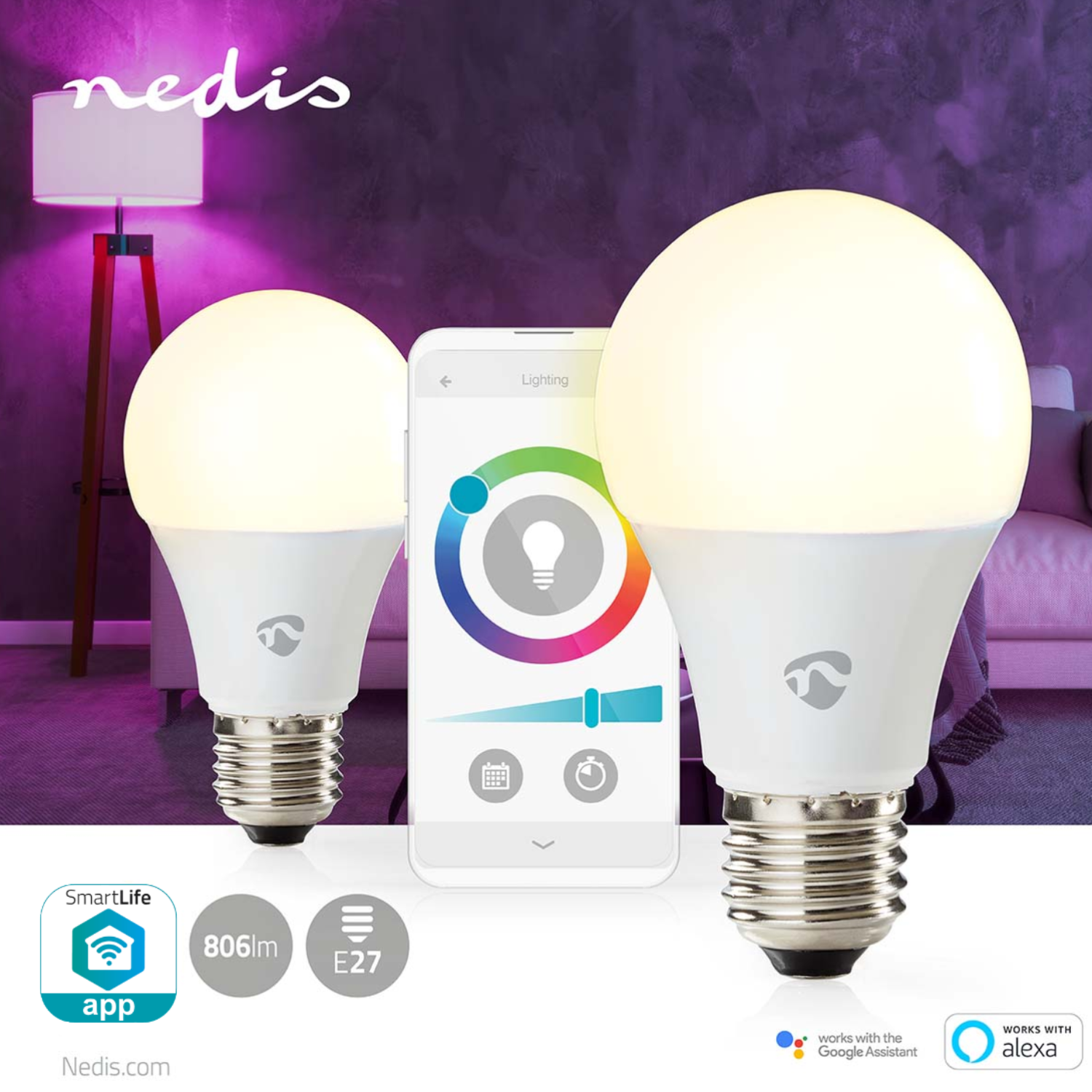 SmartLife Mehrfarbige Lampe - Nedis