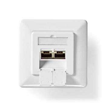 Netzwerk-Wanddose Unterputz 2 Port(s) CAT6a Gerade Buchse Gold