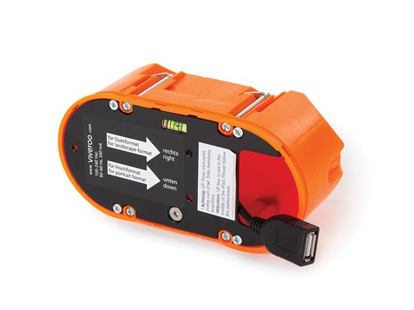 MountingSet Inwall - für viveroo free - mit USB-A-Anschluss - Viveroo