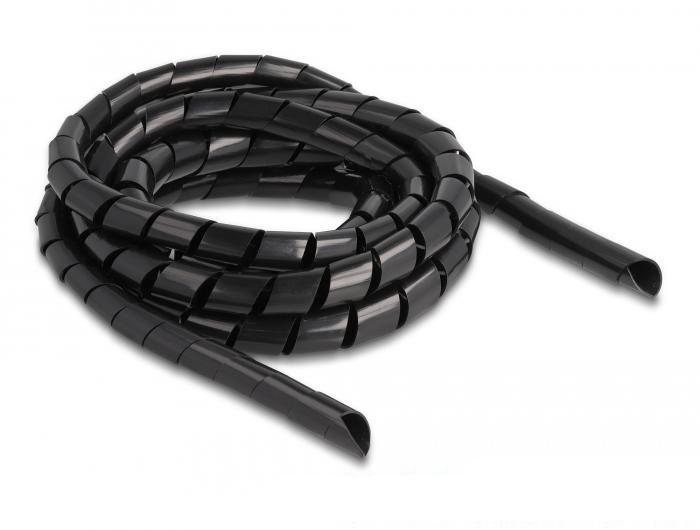 Delock flexible Spiralschlauch 2 m x 14 mm schwarz - Delock