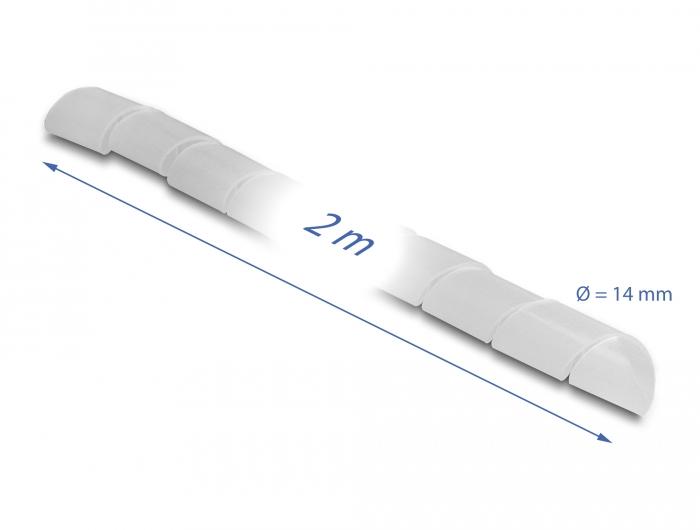 Delock flexible Spiralschlauch 2 m x 14 mm transparent - Delock