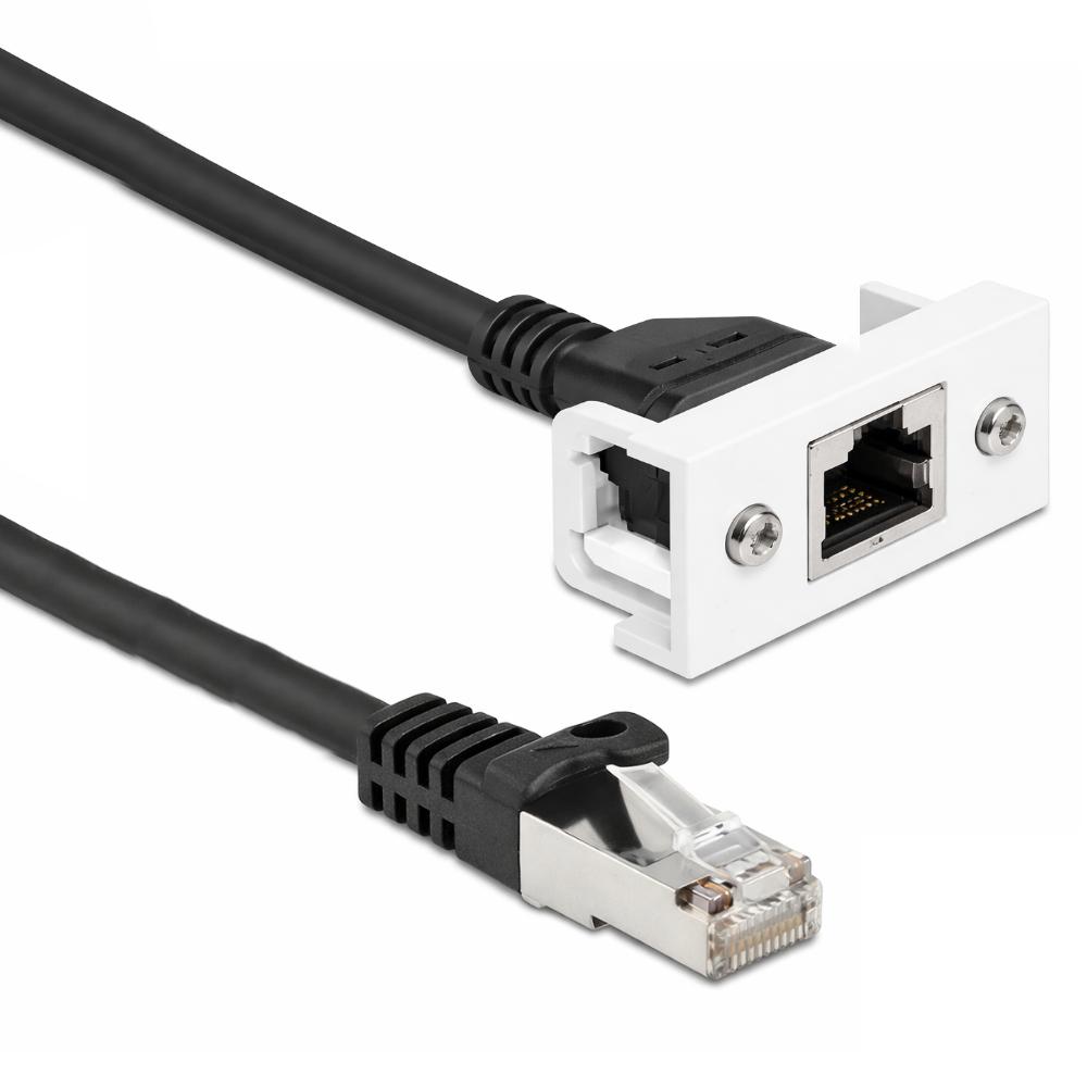 Delock S/FTP RJ45 Verlängerungskabel, Easy 45, 25 cm - Delock
