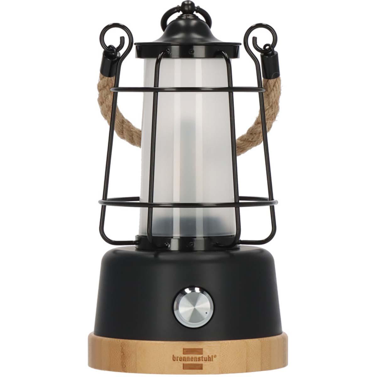 Wiederaufladbare Campinglampe CAL 1 mit Hanfseil und Bambussockel (370 lm, IP44, - Brennenstuhl
