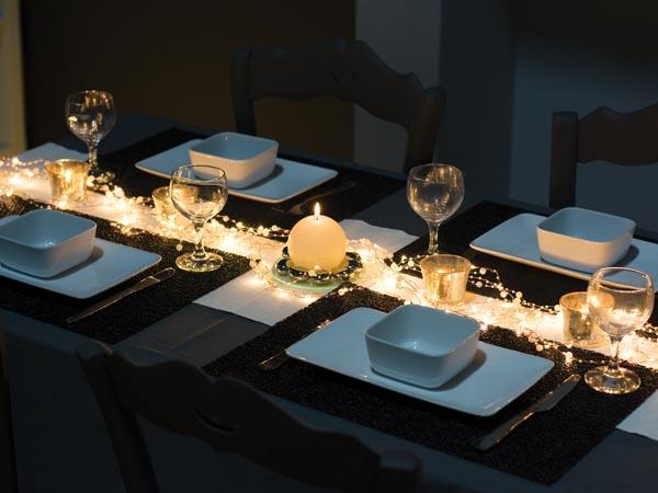 Microlight LED - 3 X 6 m - 180 warmweiße Lampen - transparentes Kabel - 7,5 V - Light Creations