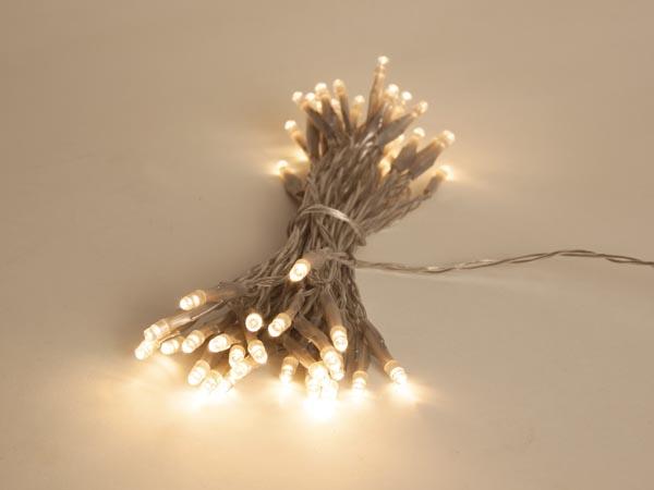 Showlight - 5 m - 40 warmweiße Lampen - transparentes Kabel - doppelter Stecker - Light creations