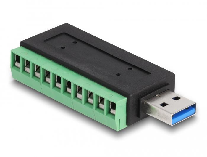 Delock USB 3.2 Gen 1 Type-A-Stecker auf Klemmenblockadapter - Delock