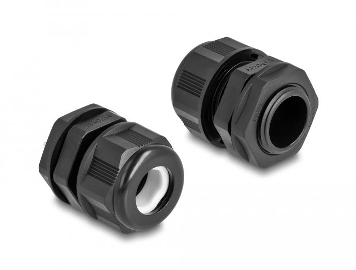 Delock EX Kabelverschraubung M20 schwarz 2 Stück - Delock