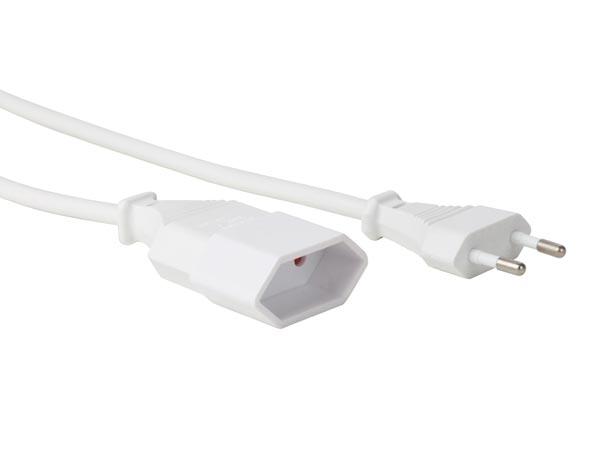 NETZKABEL WEISS CEE 7/16 EUROSTECKER+ C7 L=1.8 m H03VVH2-F 2G0.75 mm² - Perel