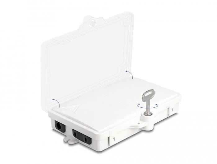 Delock Glasfaserverteiler für den Innen- und Außenbereich, IP65 wasserdichte Abdeckung - Delock