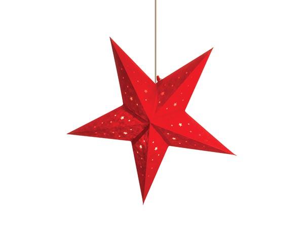 Paperstar - hängend - rot - 45 cm - 230 V - E14 Leuchte nicht im Lieferumfang enthalten - Light Creations