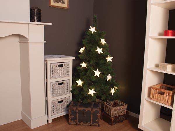Paperstar - Girlande - weiß - 10 m - 15 Sterne - 4,5 V - Light Creations