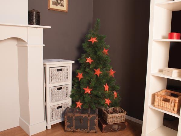 Paperstar - Girlande - rot - 10 m - 15 Sterne - 4,5 V - light-creations