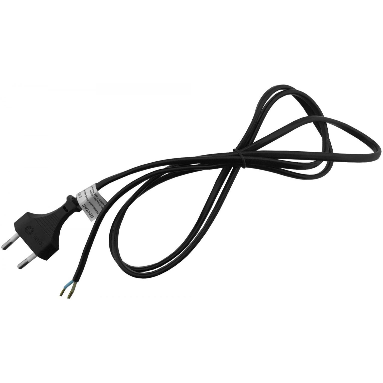 Entac Rewireable Cord 2G0.75 1,5m mit Stecker Schwarz