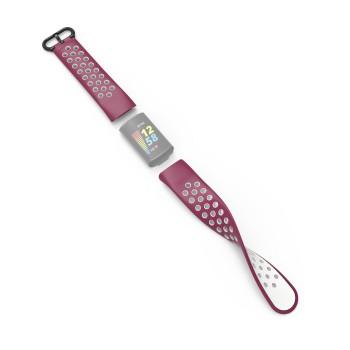 Sportarmband für Fitbit Charge 5, atmungsaktives Armband, Bord./Grau - Hama