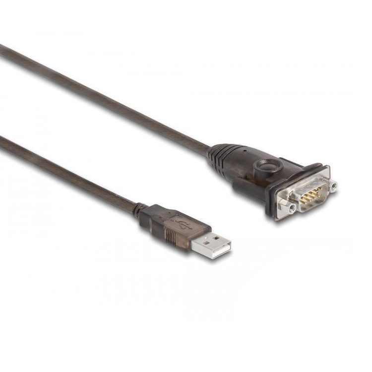 Delock Adapter USB 2.0 Typ-A zu 1 x Seriell RS-232 D-Sub 9 Pin Stecker mit - Delock