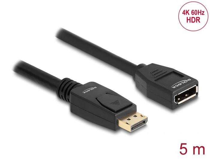 Delock DisplayPort 1.2 Verlängerungskabel 4K 60 Hz 5 m - Delock