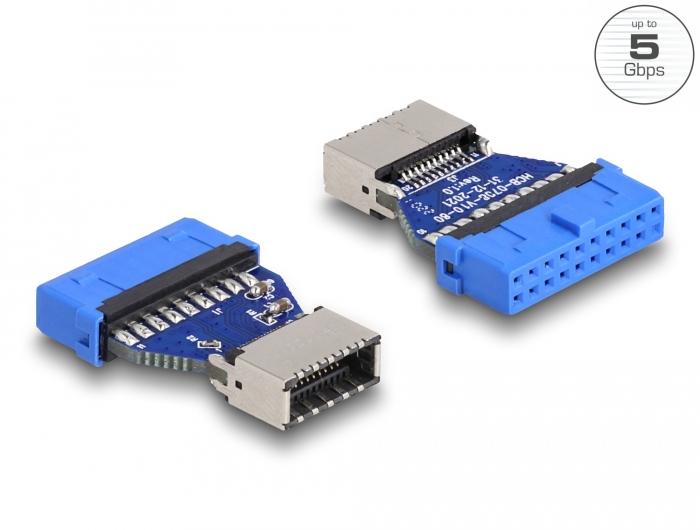 Delock USB 3.2 Gen 1 Adapter Pfostenbuchse zu intern Key A Buchse