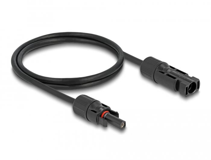 Delock MC4 Solar Kabel Stecker zu Buchse 1 m schwarz
