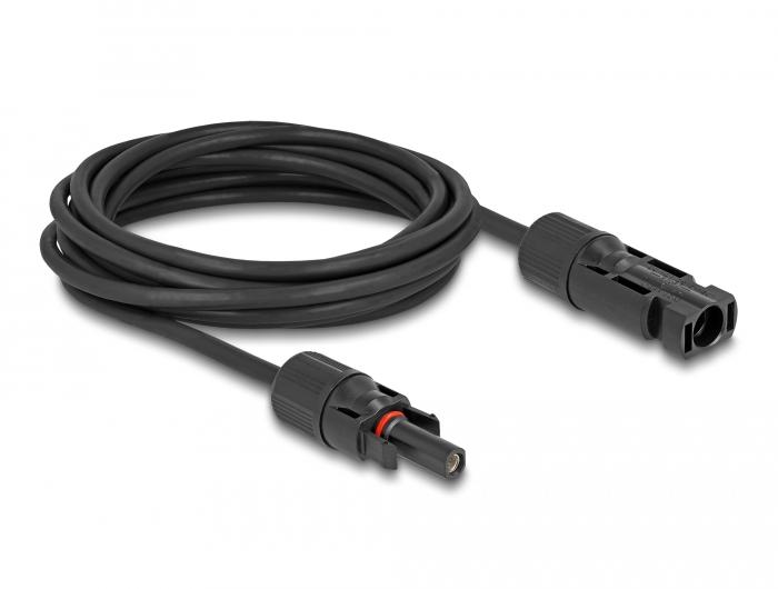 Delock DL4 Solarkabel 6 mm² Stecker auf Buchse 5 m schwarz