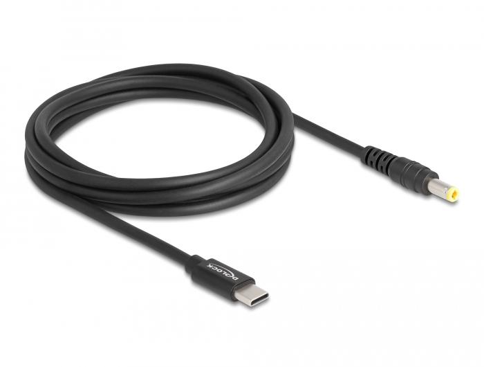 Delock Notebook-Ladekabel USB Typ-C™ Stecker zu 5,5 x 2,5 mm Stecker - Delock