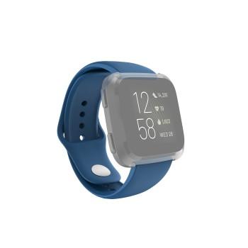 Armband für Fitbit Versa 2/Versa (Lite), Ersatz Silikonarmband, blau - Hama