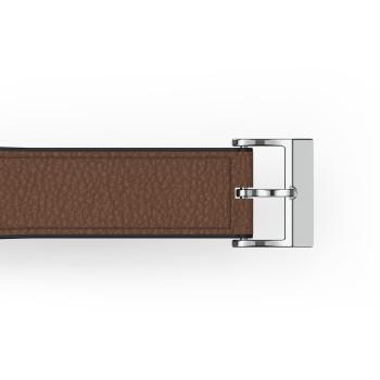 Armband für Fitbit Versa 3/Sense, Armband aus Leder und Silikon, braun - Hama