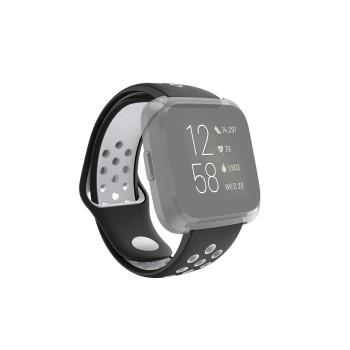 Sportarmband für Fitbit Versa 2/Versa (Lite), atmungsaktives Armband, schw. - Hama