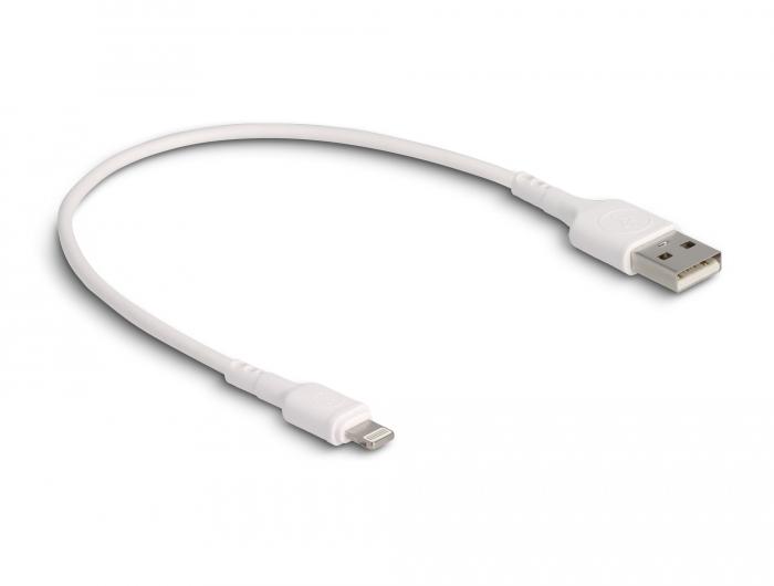 Delock USB-Ladekabel für iPhone™, iPad™, iPod™ weiß 30 cm - Delock